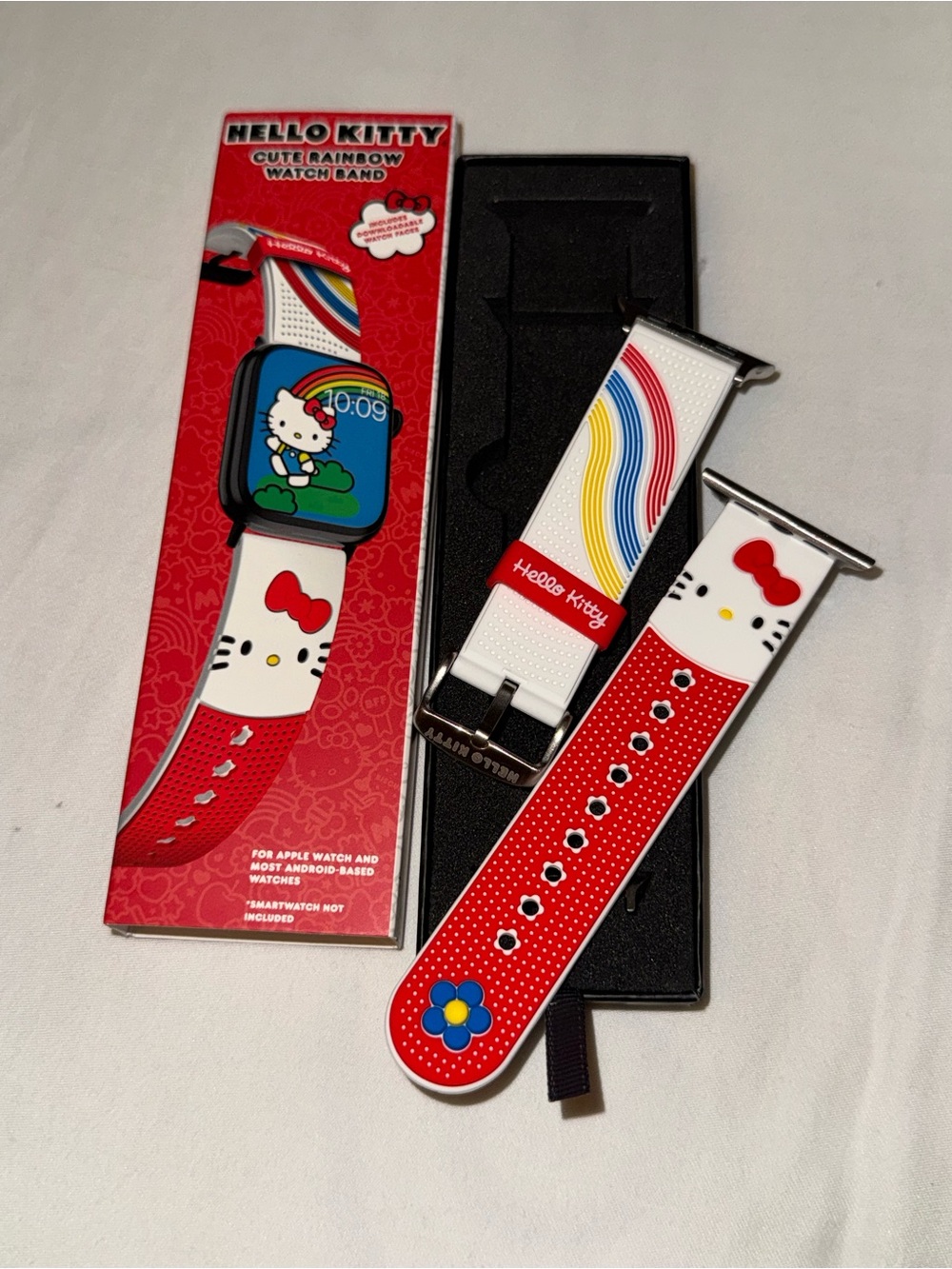 New Hello Kitty Red and White Cute Rainbow Apple Watch Band